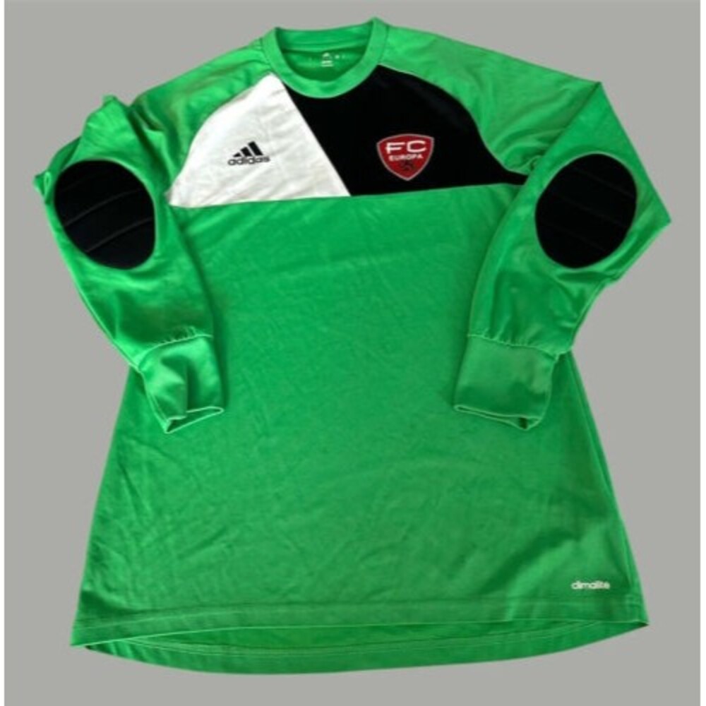 Adidas Climalite Fc Europa Mens Medium Green Long Sleeve Goalie Jersey Soccer